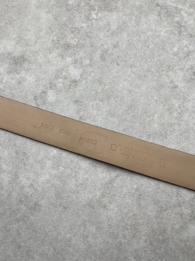 SS2004 Cavalli Pony Hair Beige Cowhide Leather Belt wHuwAya 7