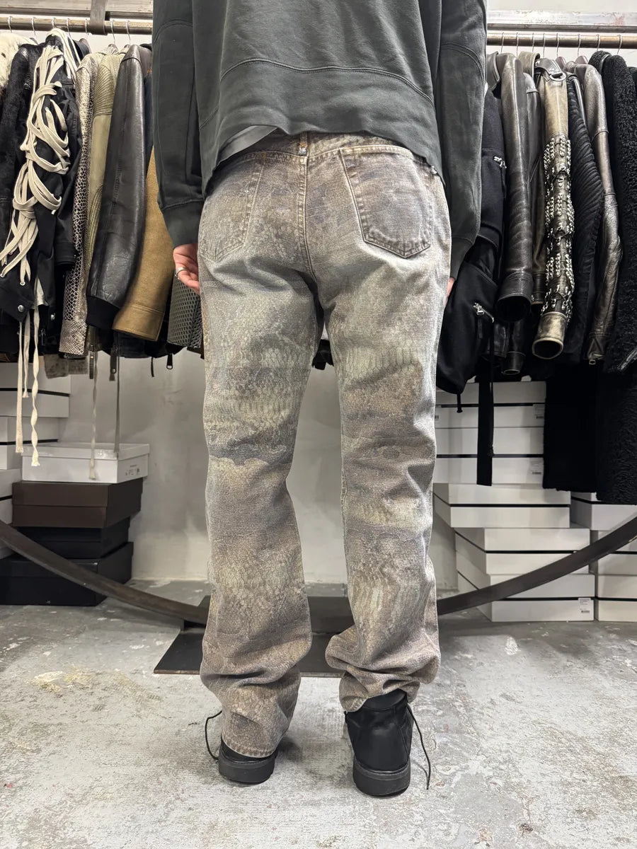 SS2004 Cavalli Python Marble Effect Avant-Garde Pants nBKuyjL 2