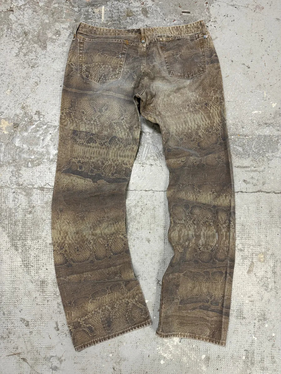 SS2004 Cavalli Python Marble Effect Avant-Garde Pants nBKuyjL 4