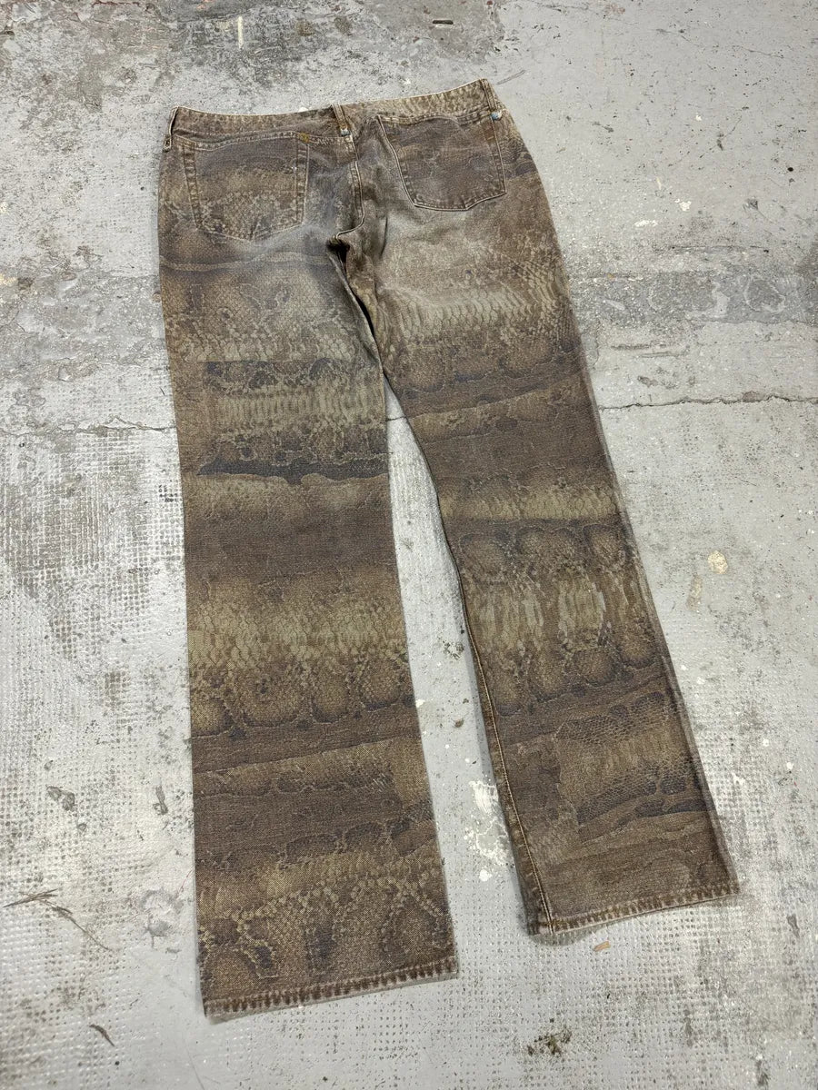 SS2004 Cavalli Python Marble Effect Avant-Garde Pants nBKuyjL 5