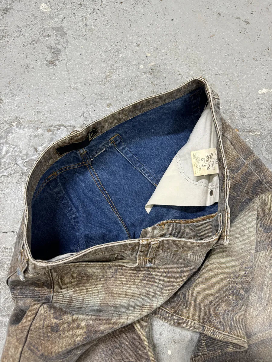 SS2004 Cavalli Python Marble Effect Avant-Garde Pants nBKuyjL 6