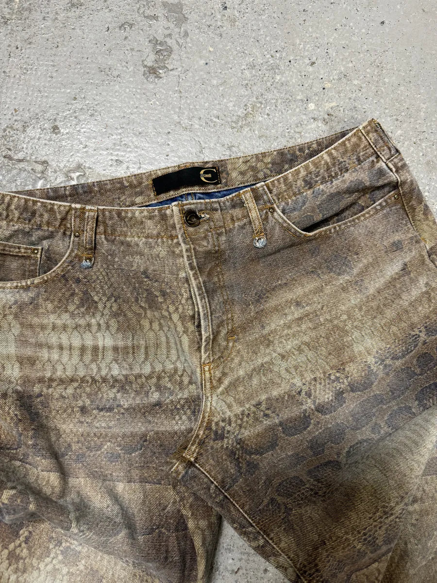 SS2004 Cavalli Python Marble Effect Avant-Garde Pants nBKuyjL 8
