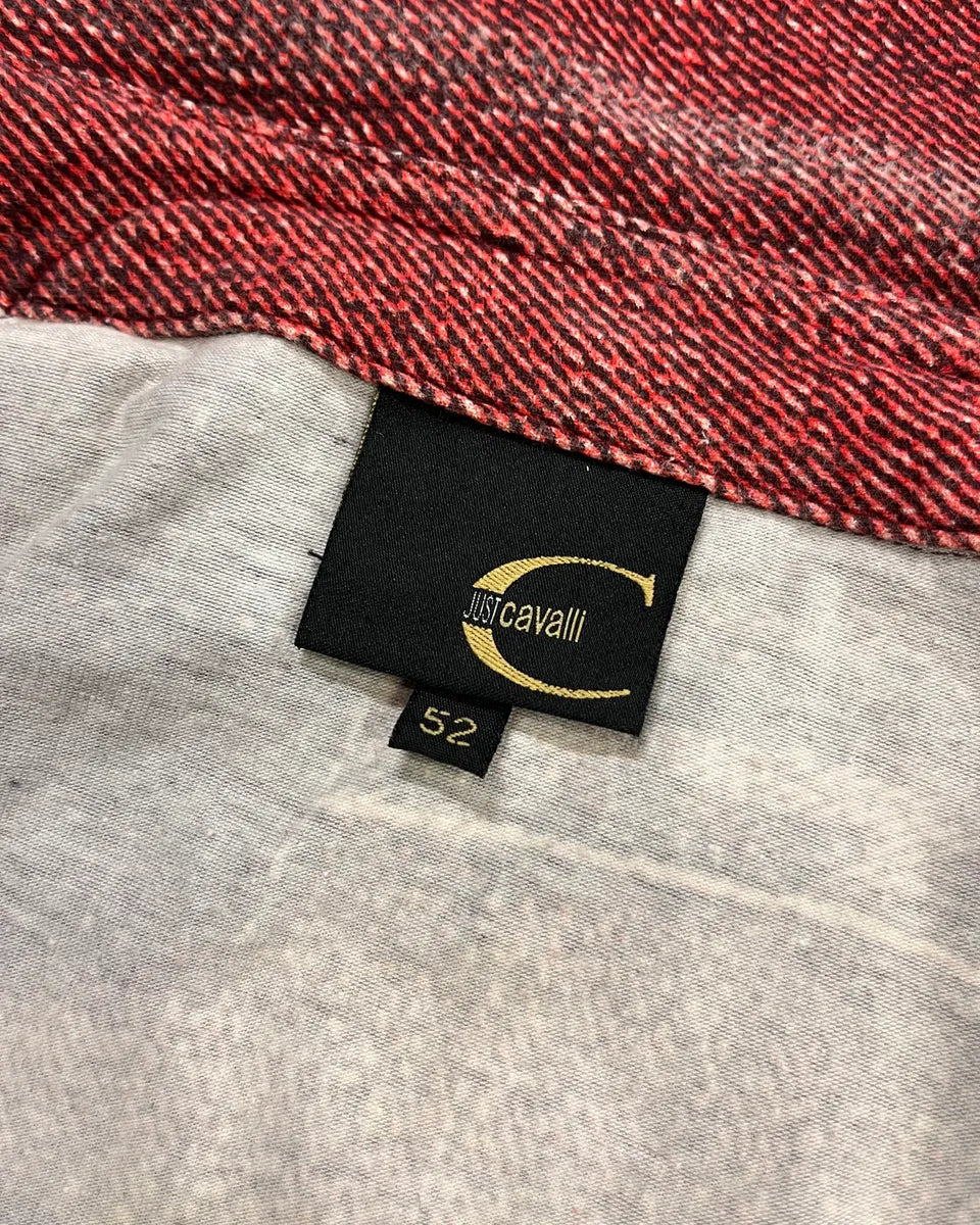 SS2004 Cavalli Red Trompe L’œil Short Sleeves Shirt  cbQJAEI 10