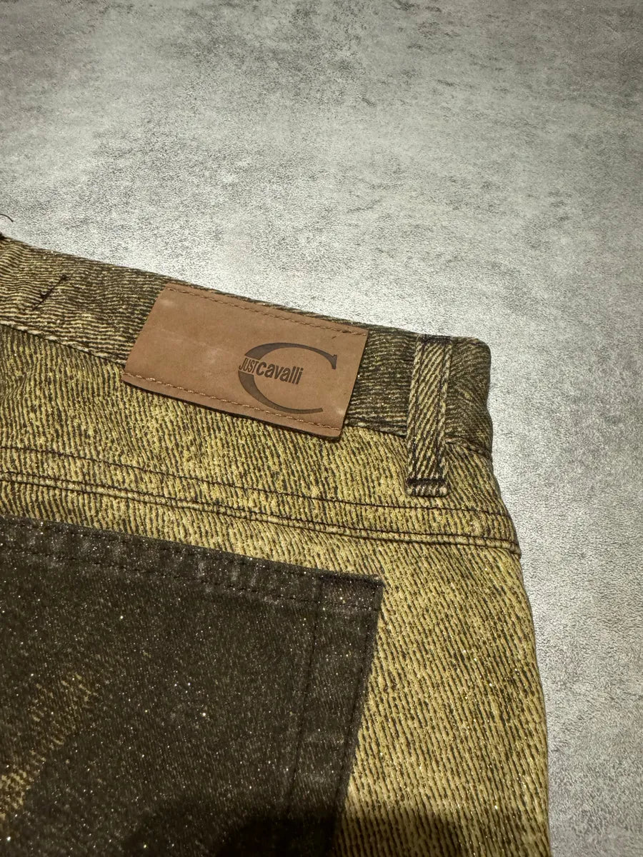SS2004 Cavalli Shiny Brown Sand Desert Pants (XS) 2