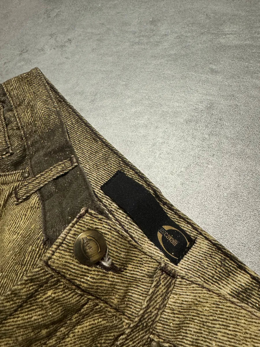 SS2004 Cavalli Shiny Brown Sand Desert Pants (XS) 5