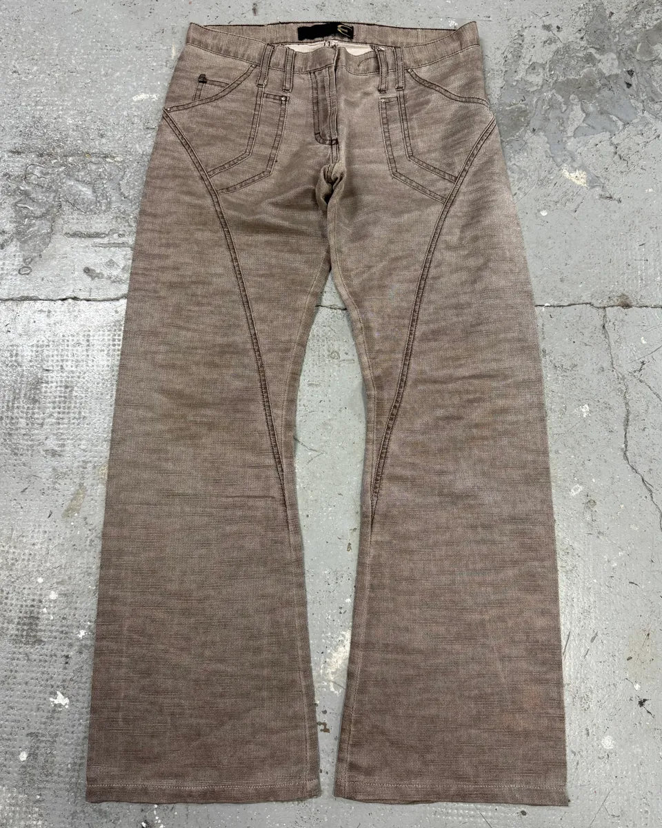 SS2004 Cavalli Soft Relaxed Redefined Grey Pants (S) BzrxSFx 0
