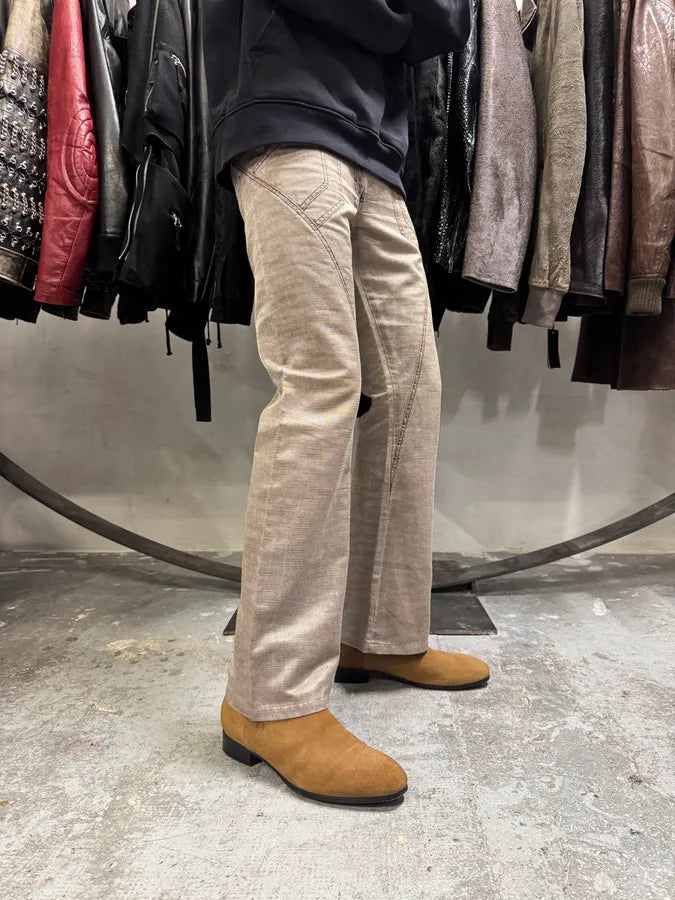 SS2004 Cavalli Soft Relaxed Redefined Grey Pants (S) BzrxSFx 1