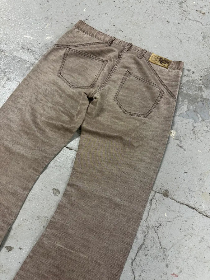 SS2004 Cavalli Soft Relaxed Redefined Grey Pants (S) BzrxSFx 10