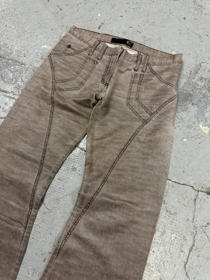 SS2004 Cavalli Soft Relaxed Redefined Grey Pants (S) BzrxSFx 6