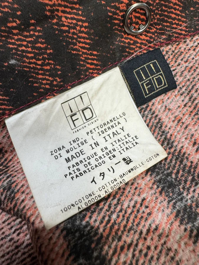 SS2004 Cavalli Sunset Copper Overprint Shirt (M) YZeWlVd 6