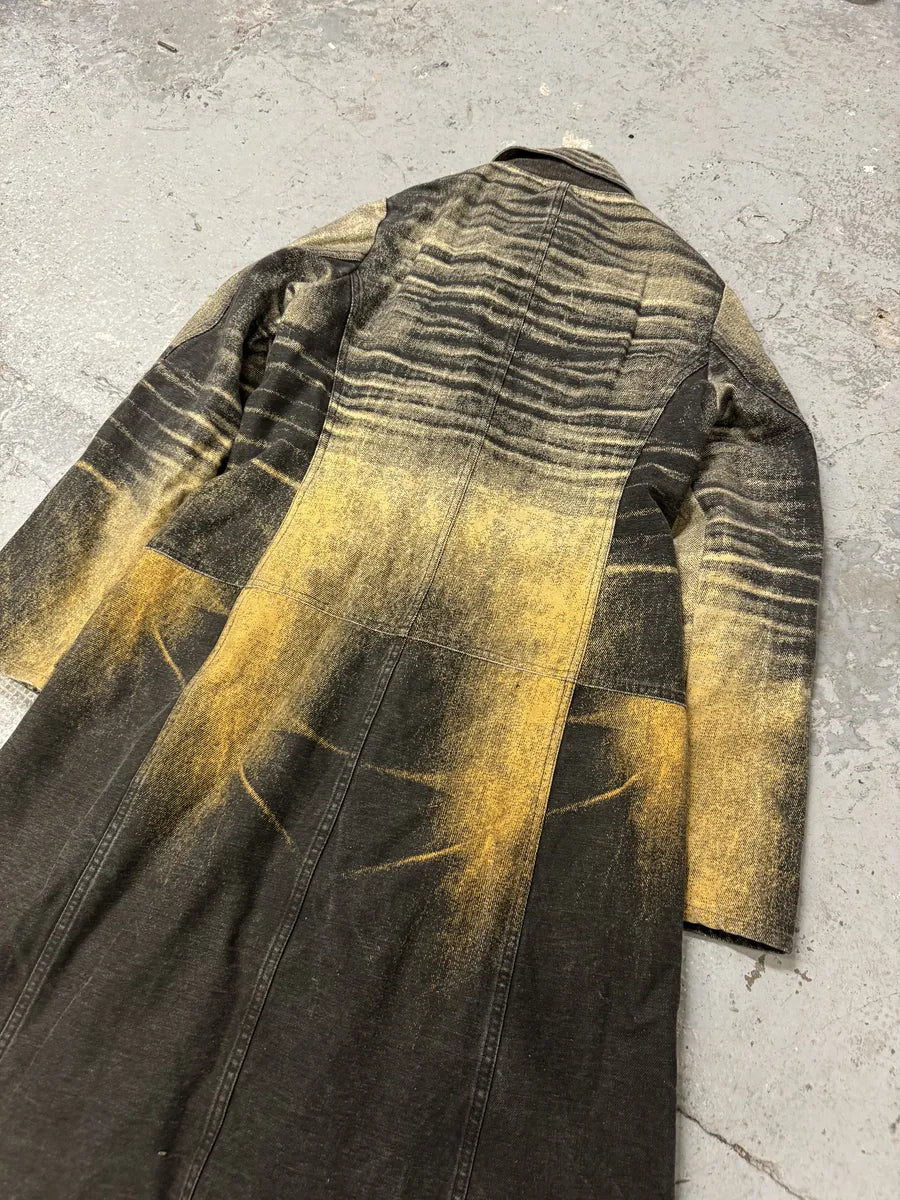 SS2004 Cavalli Sunset Overprint Long Denim Jacket (L) 2