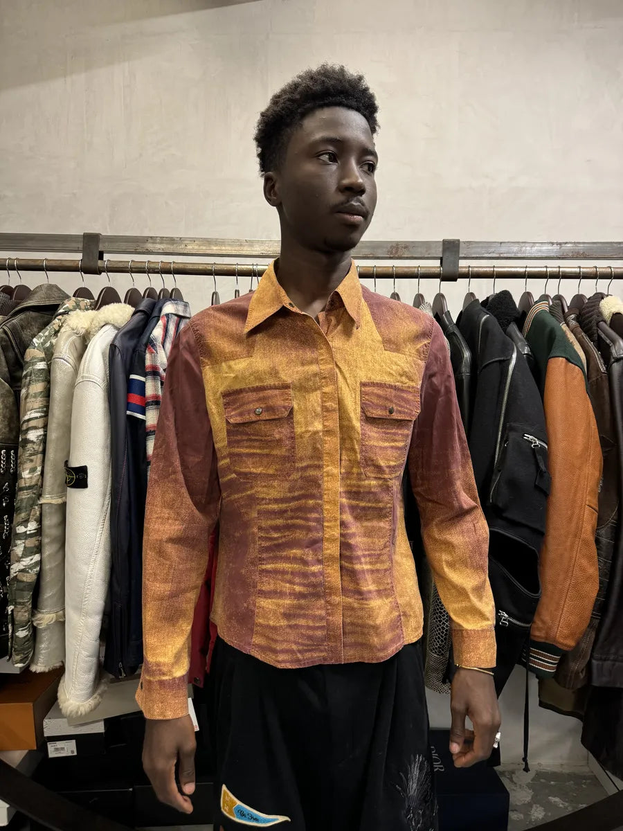 SS2004 Cavalli Sunset Purple & Orange Vitality Shirt EAVHvvP 1