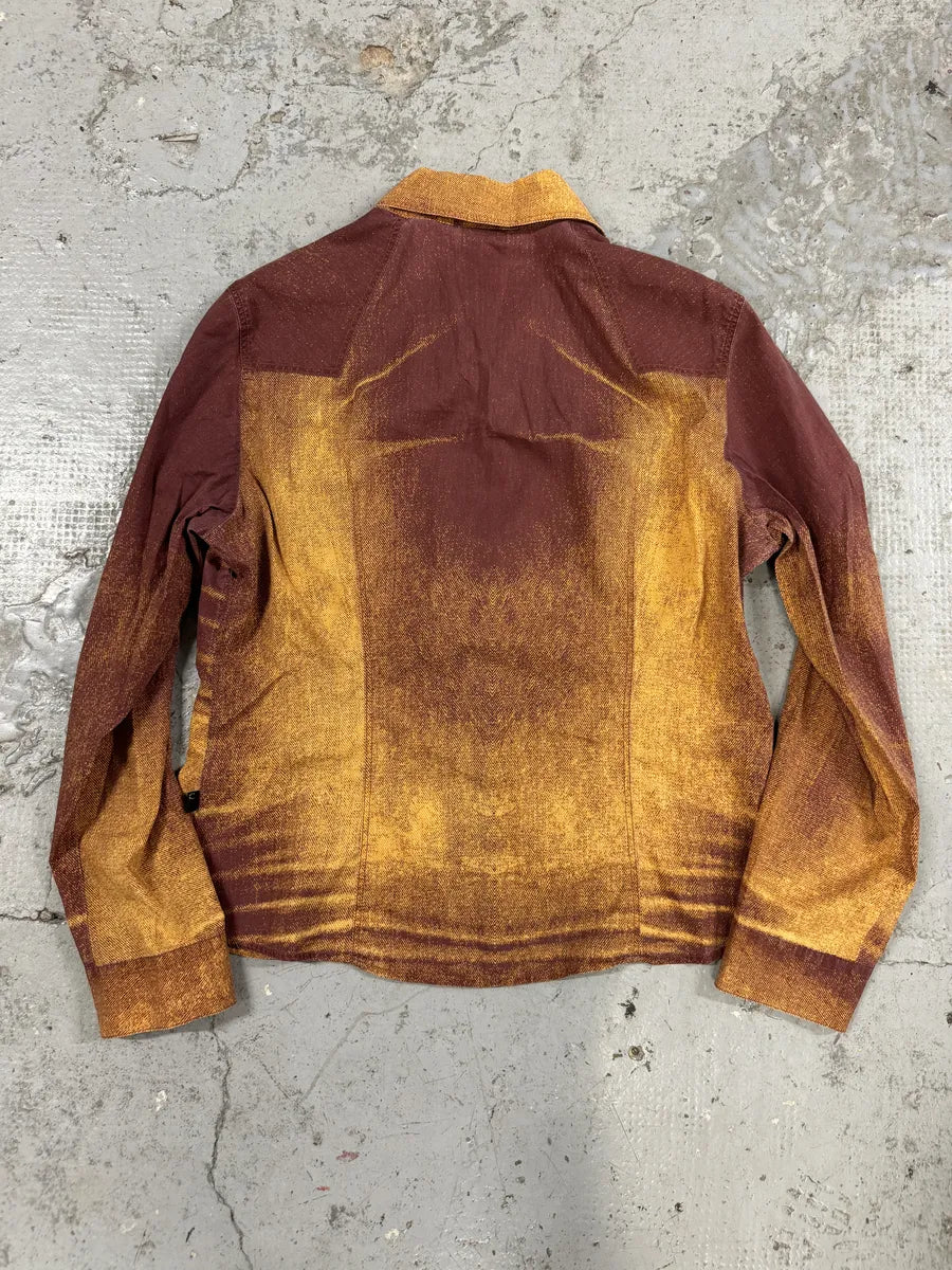 SS2004 Cavalli Sunset Purple & Orange Vitality Shirt EAVHvvP 3