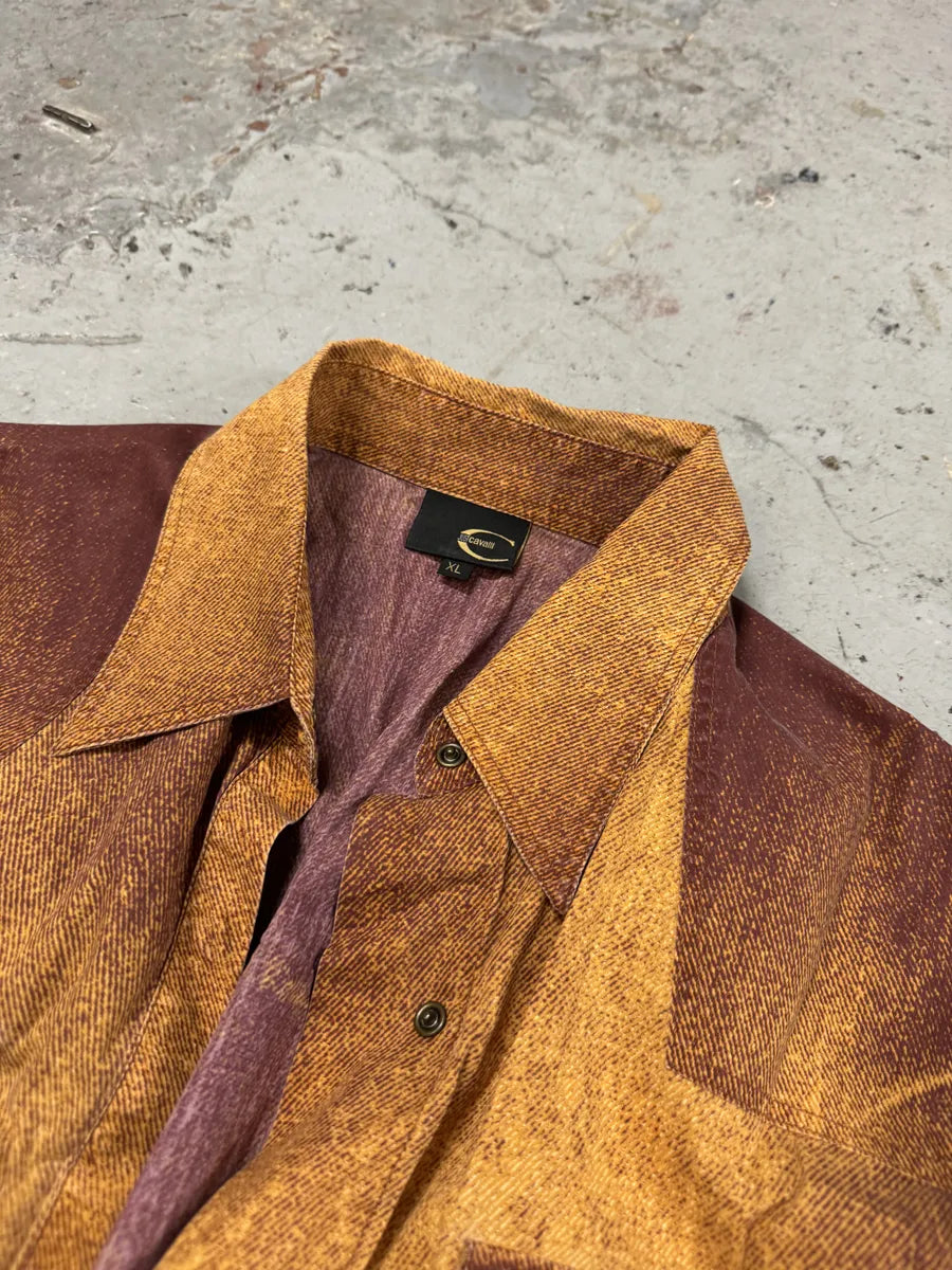SS2004 Cavalli Sunset Purple & Orange Vitality Shirt EAVHvvP 6