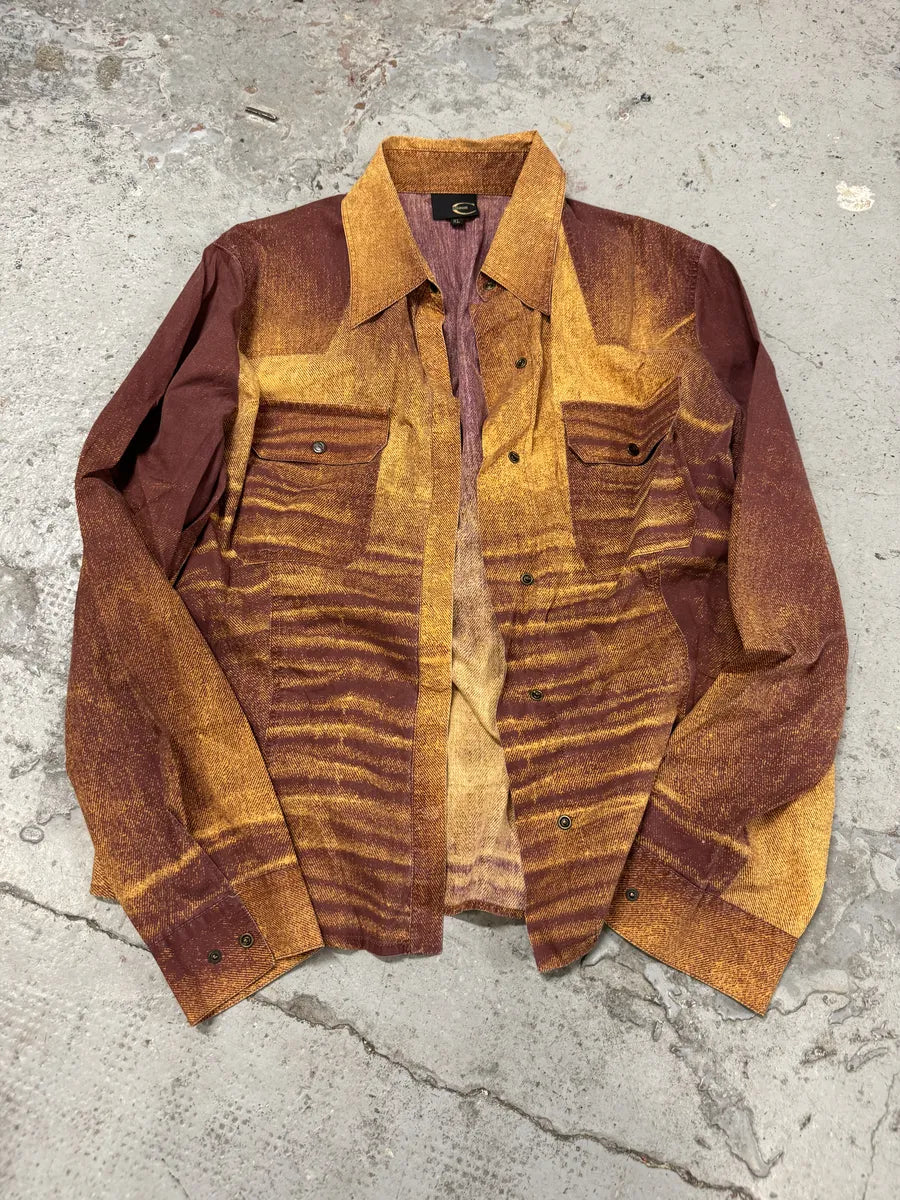 SS2004 Cavalli Sunset Purple & Orange Vitality Shirt EAVHvvP 7