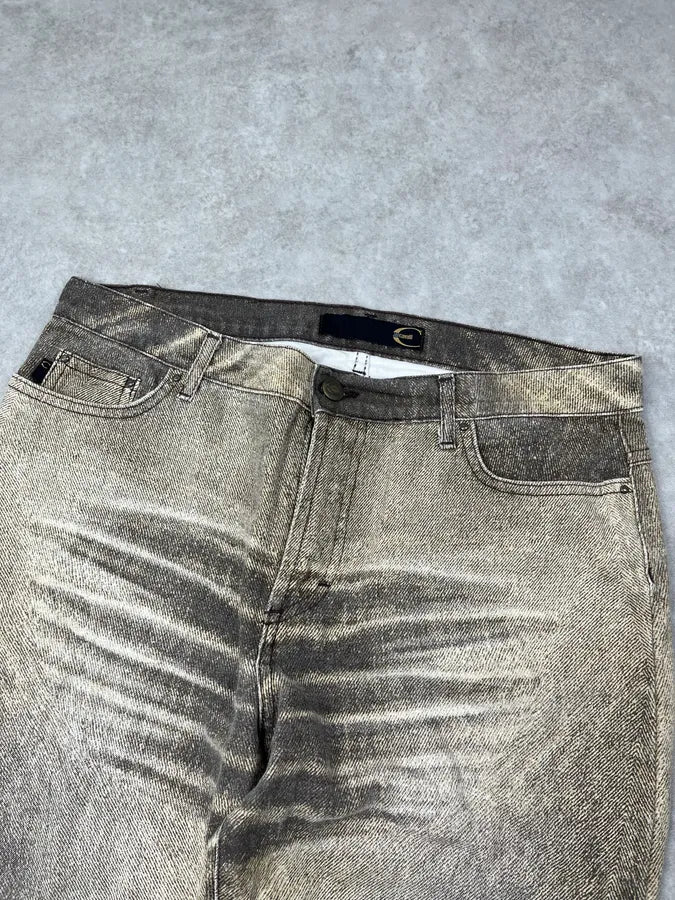 SS2004 Cavalli Taupe Sand Vitality Overprint Pants FlgIdQJ 5