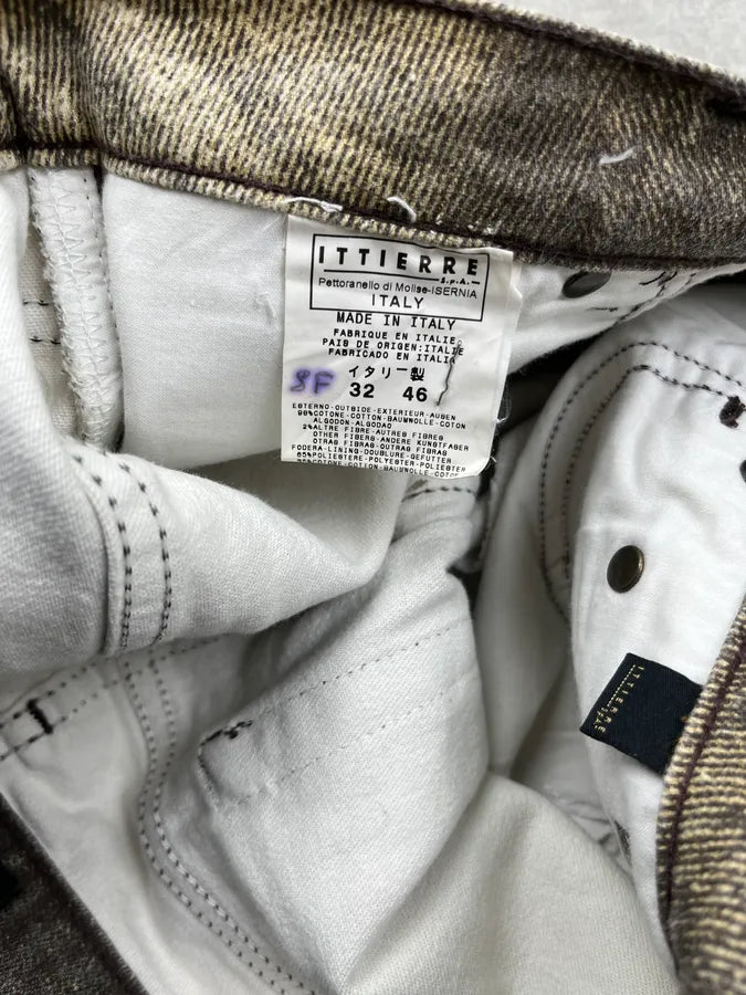 SS2004 Cavalli Taupe Sand Vitality Overprint Pants FlgIdQJ 10