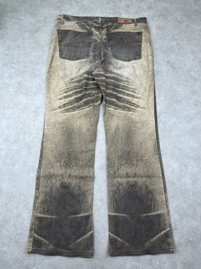 SS2004 Cavalli Taupe Sand Vitality Overprint Pants FlgIdQJ 4