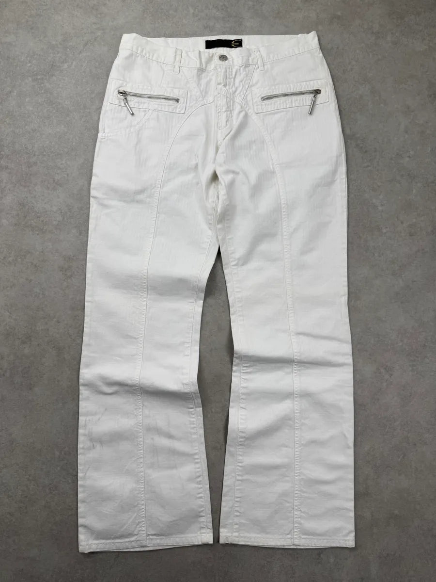 SS2004 Cavalli White Symetrical Pants kAAjNiZ 0