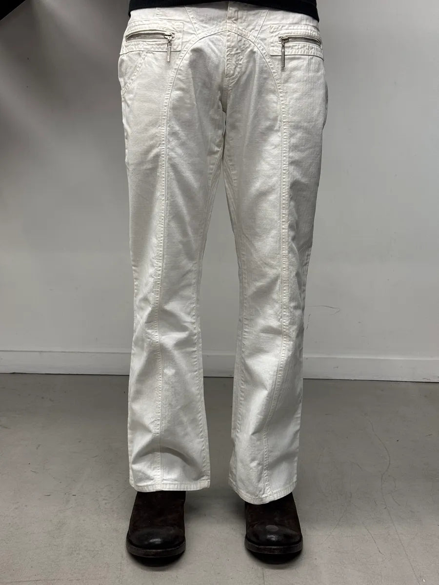 SS2004 Cavalli White Symetrical Pants kAAjNiZ 1
