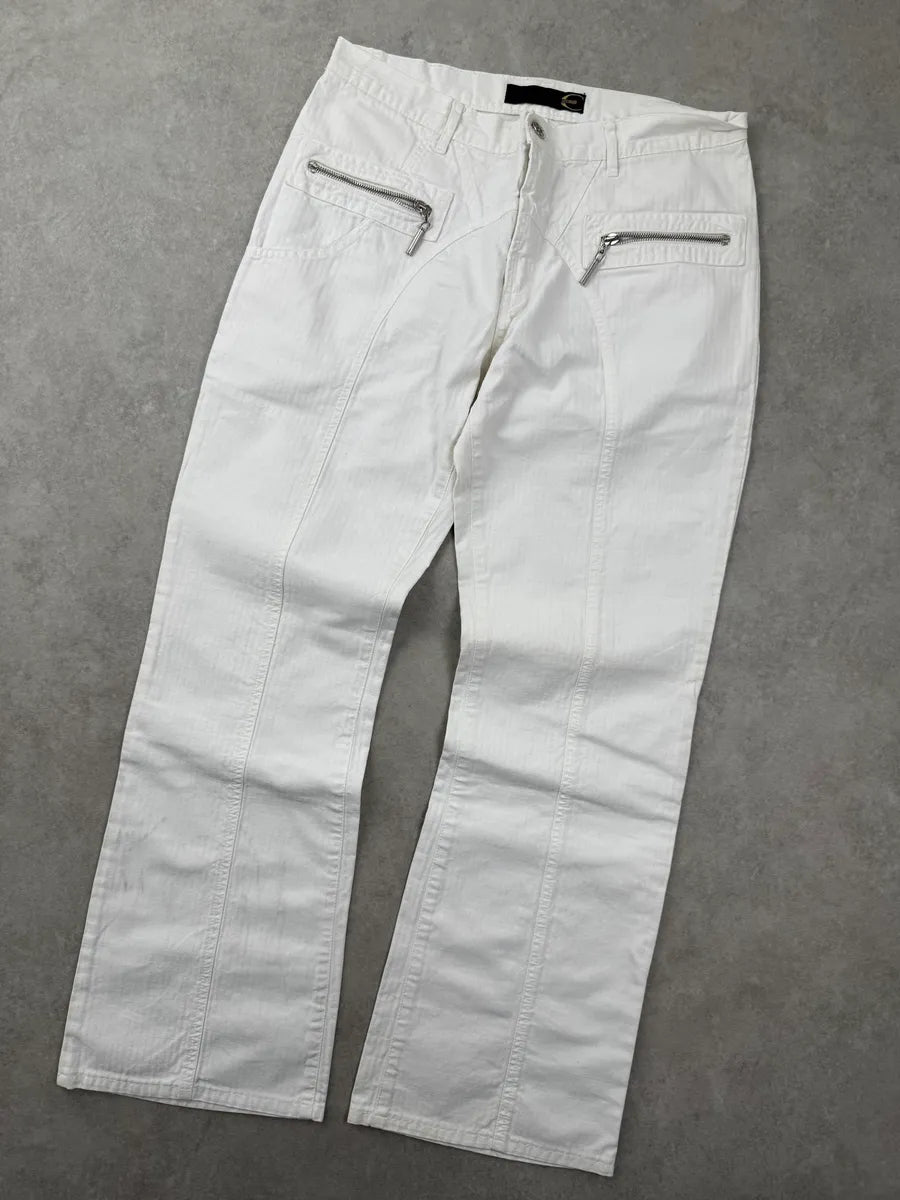 SS2004 Cavalli White Symetrical Pants kAAjNiZ 4