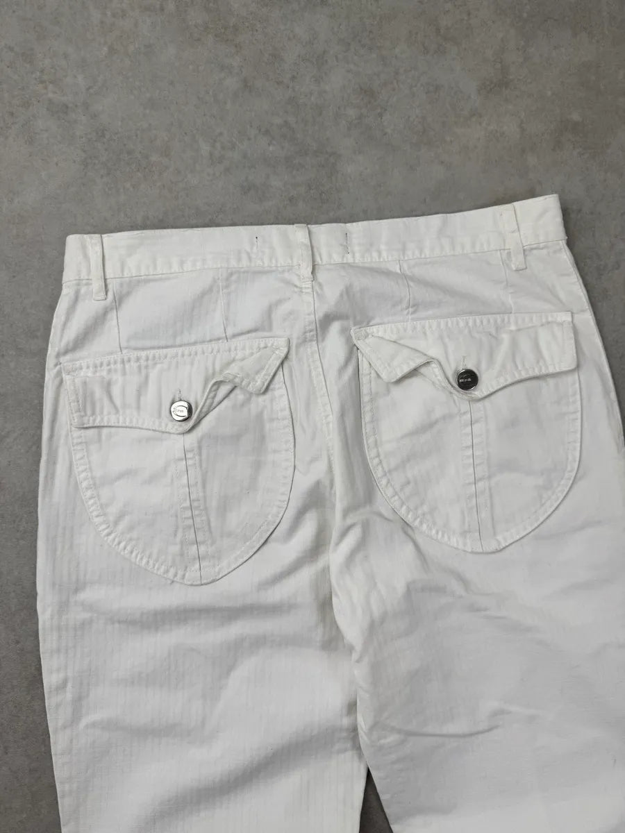 SS2004 Cavalli White Symetrical Pants kAAjNiZ 8