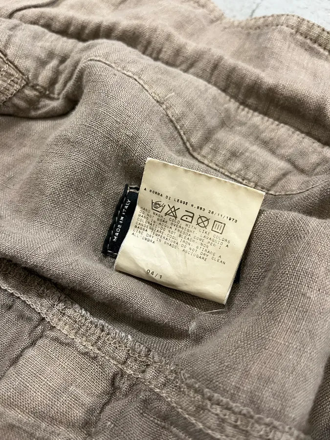 SS2004 Dolce & Gabanna Military Beige Linen Shirt tChCdqd 11