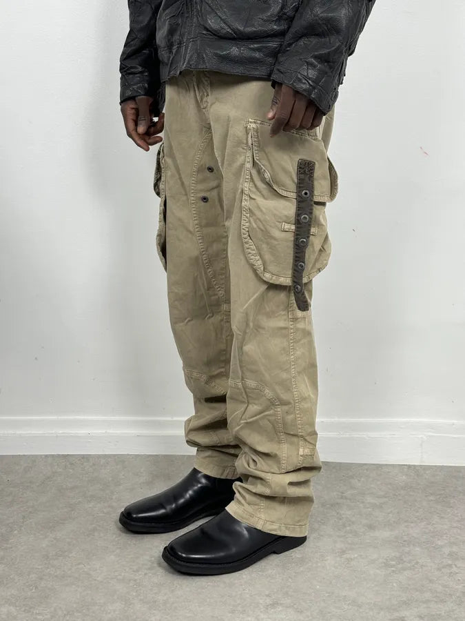 AW2004 Dolce & Gabbana Beige Aviator Parachute Cargo Pants TUpcUme 2