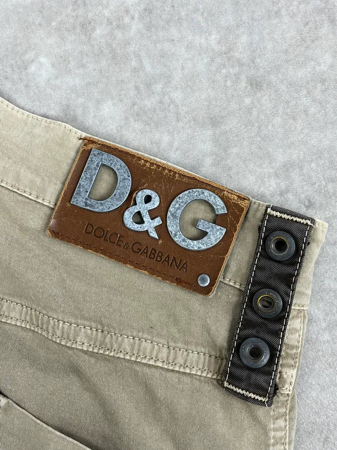 AW2004 Dolce & Gabbana Beige Aviator Parachute Cargo Pants TUpcUme 8