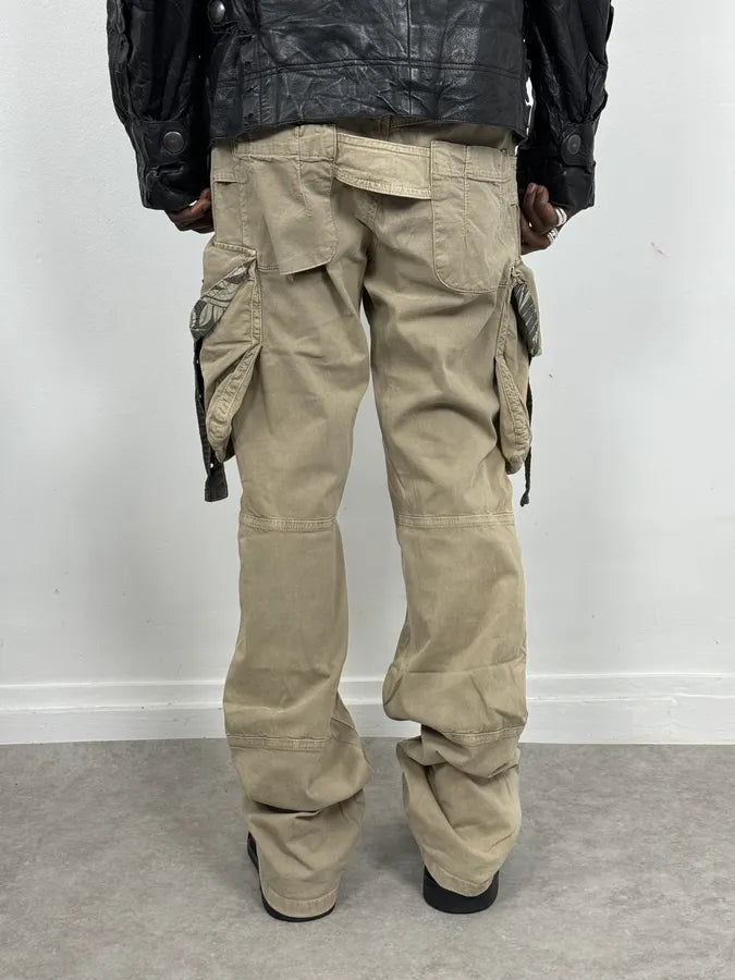 AW2004 Dolce & Gabbana Beige Aviator Parachute Cargo Pants TUpcUme 3