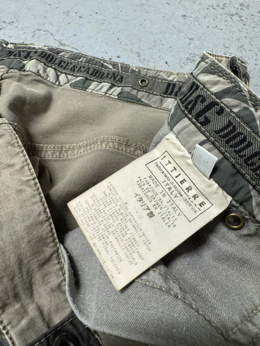 SS2004 Dolce & Gabbana Beige Cargo Parachute Pants aflhbaD 10