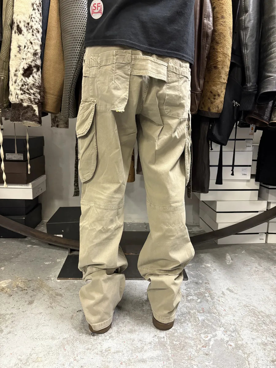 SS2004 Dolce & Gabbana Beige Cargo Parachute Pants aflhbaD 3
