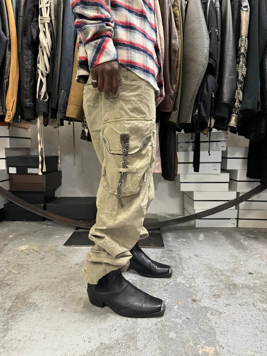 SS2004 Dolce & Gabbana Beige Cargo Parachute Pants XxBaPNo 2