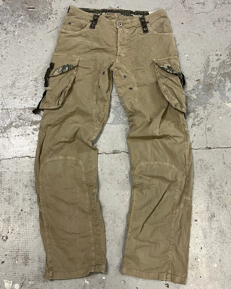 SS2004 Dolce & Gabbana Beige Cargo Parachute Pants XxBaPNo 0