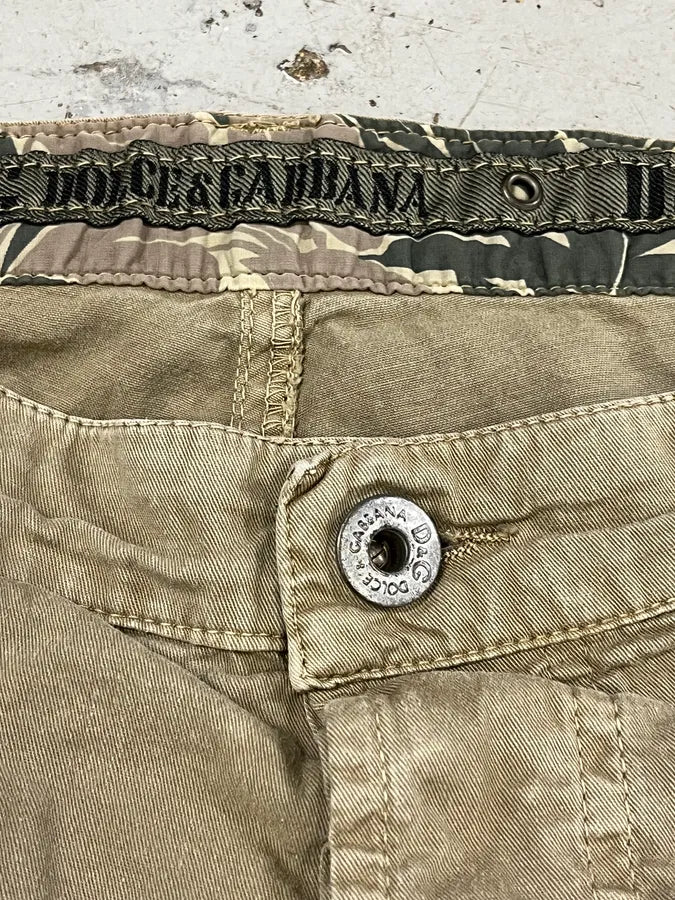SS2004 Dolce & Gabbana Beige Cargo Parachute Pants XxBaPNo 7