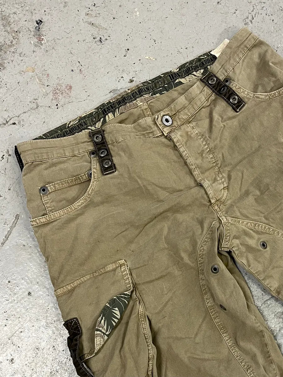 SS2004 Dolce & Gabbana Beige Cargo Parachute Pants XxBaPNo 5