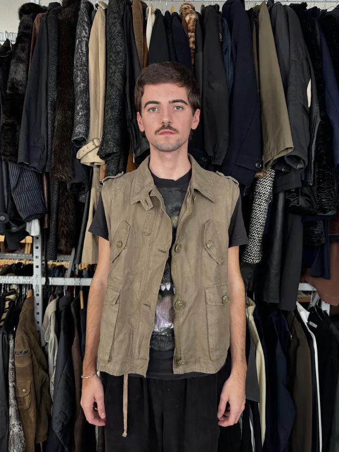 SS2004 Dolce & Gabbana Beige Linen Buttoned Jacket dukmciQ 2