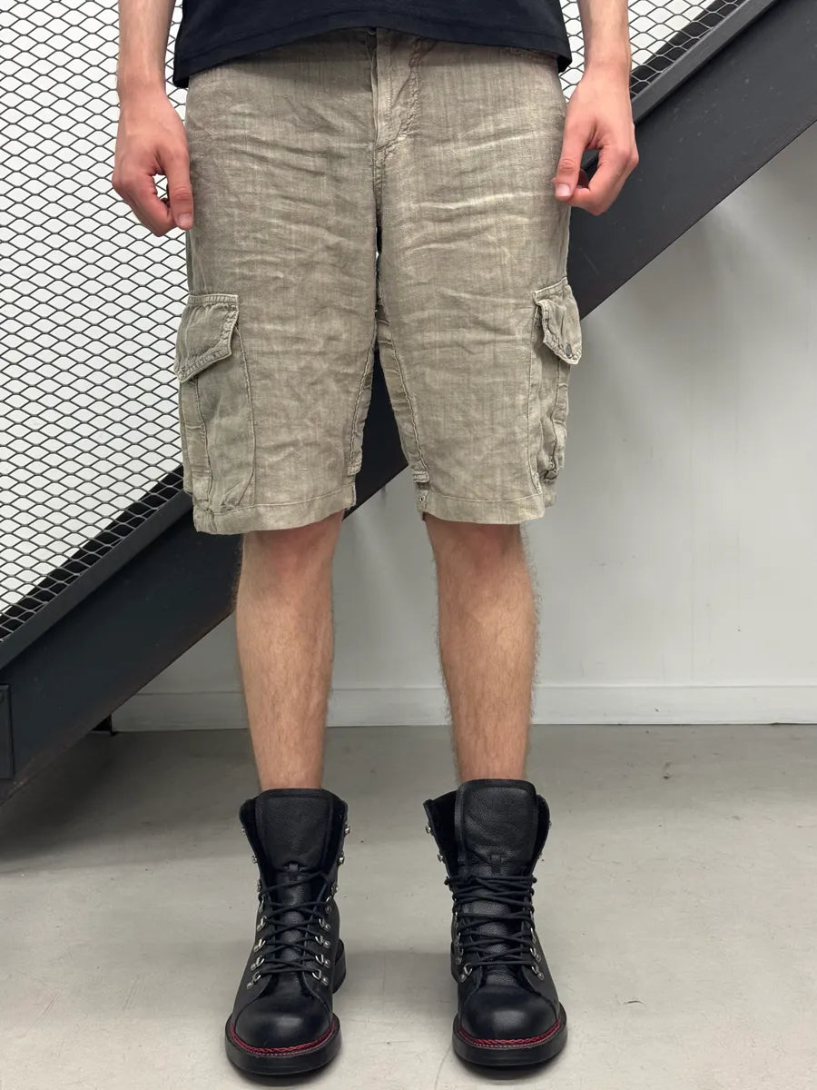 SS2004 Dolce & Gabbana Beige Linen Cargo Shorts YDBYEVh 1