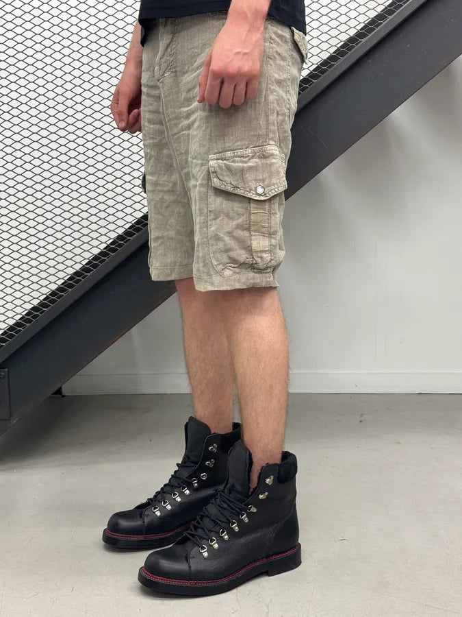 SS2004 Dolce & Gabbana Beige Linen Cargo Shorts YDBYEVh 2