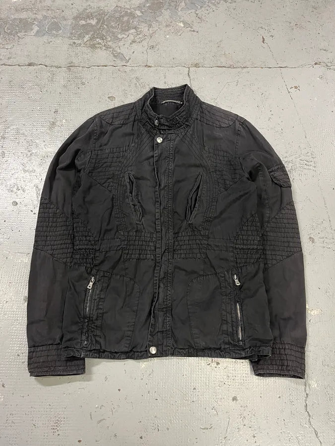 SS2004 Dolce & Gabbana Black Aviator Avant-Garde Jacket cXkdmWf 0