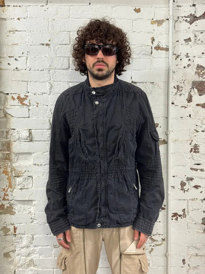 SS2004 Dolce & Gabbana Black Aviator Avant-Garde Jacket cXkdmWf 1