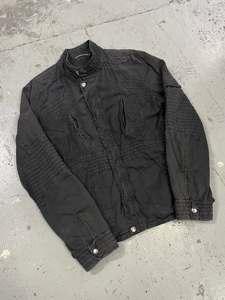 SS2004 Dolce & Gabbana Black Aviator Avant-Garde Jacket cXkdmWf 3