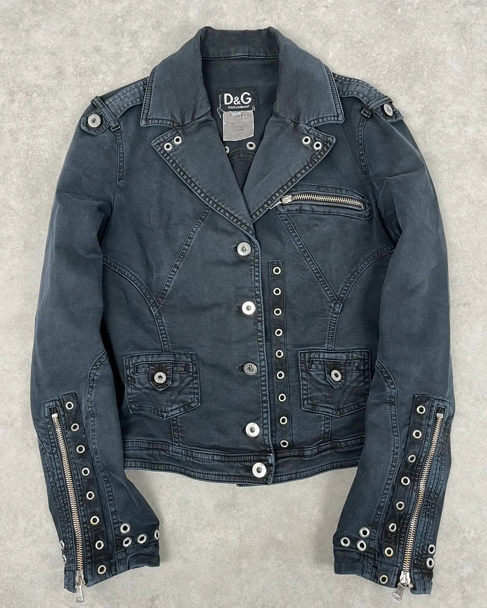SS2004 Dolce & Gabbana Black Eyeled Jacket Rajvrze 0