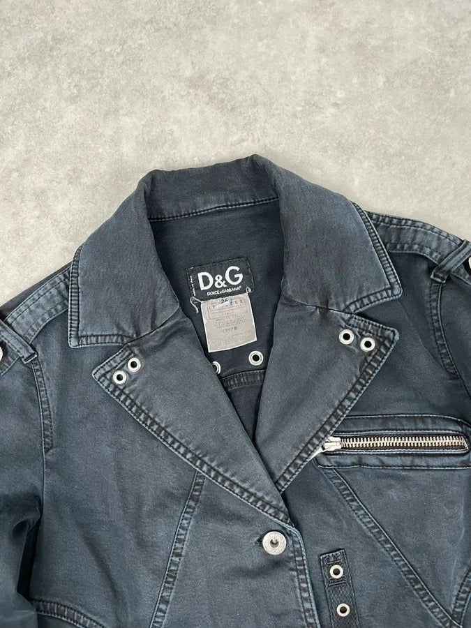 SS2004 Dolce & Gabbana Black Eyeled Jacket Rajvrze 3