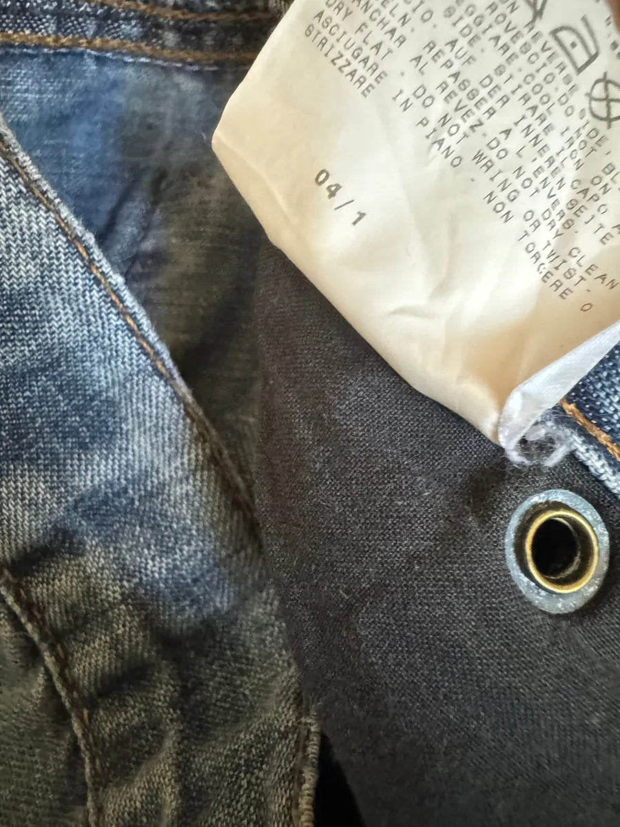 SS2004 Dolce & Gabbana Blue Denim Cargo Relaxed Pants jzasQvv 5