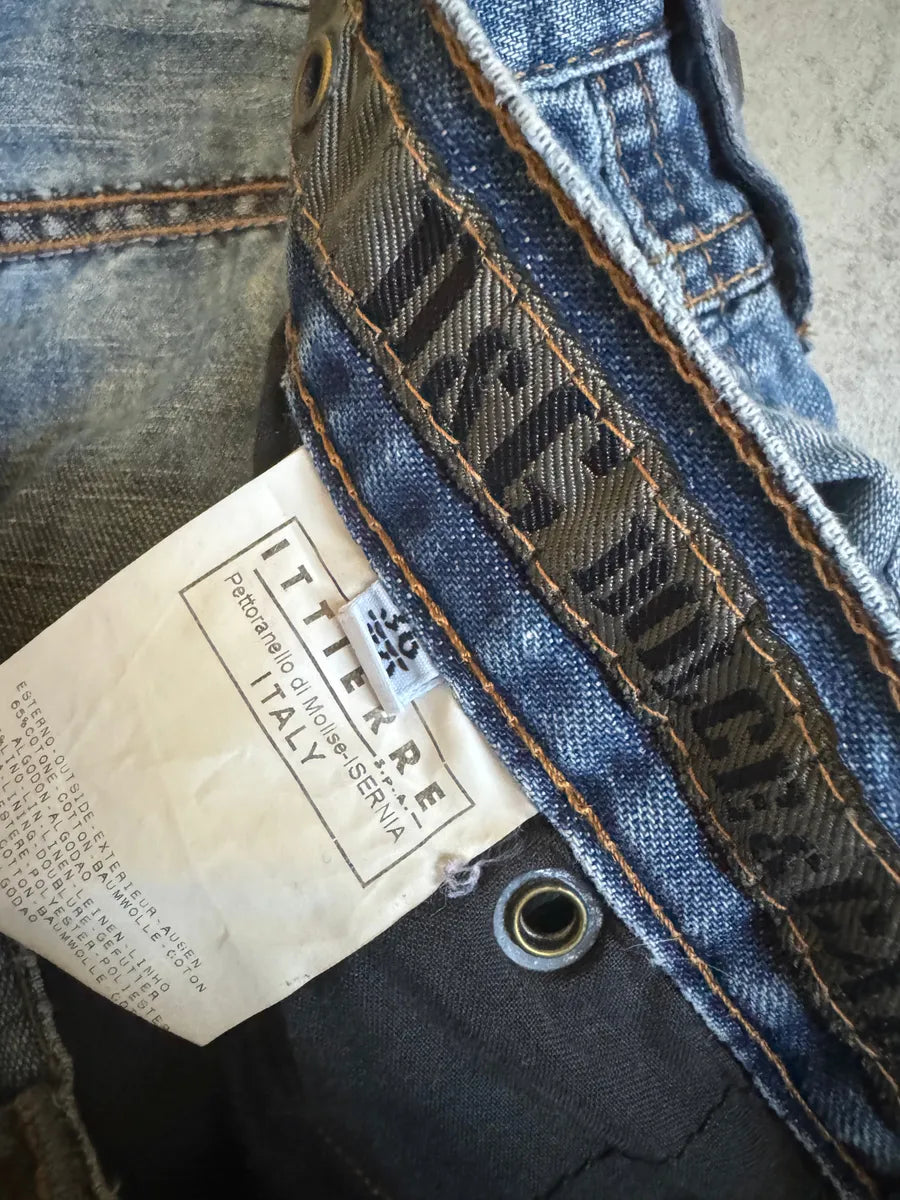 SS2004 Dolce & Gabbana Blue Denim Cargo Relaxed Pants jzasQvv 6