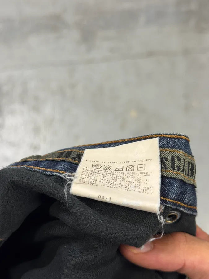 SS2004 Dolce & Gabbana Blue Parachute Cargo Denim Jeans gNoGfqb 7