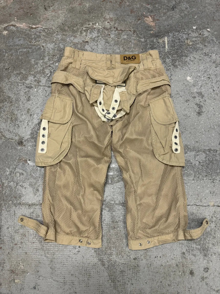 SS2004 Dolce & Gabbana Bondage Parachute Cargo Short (S) 1