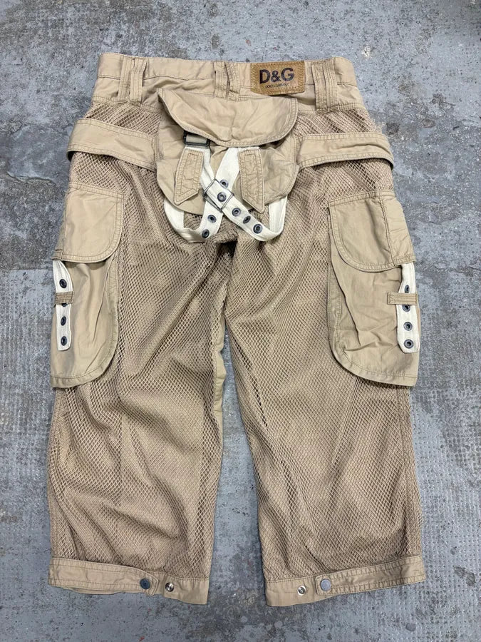 SS2004 Dolce & Gabbana Bondage Parachute Cargo Short (S) sniJpRr 6