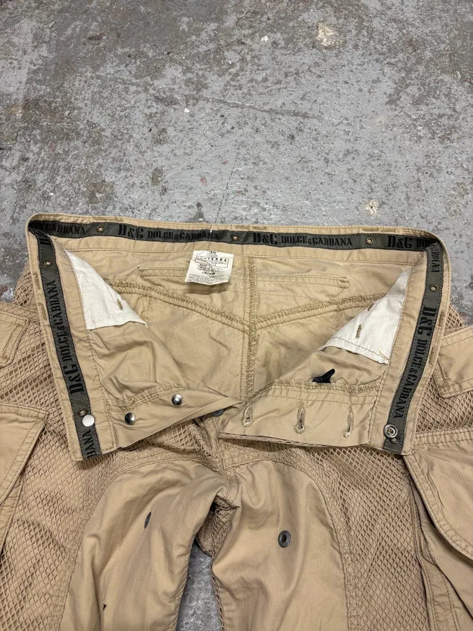 SS2004 Dolce & Gabbana Bondage Parachute Cargo Short (S) sniJpRr 7